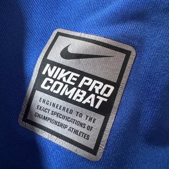 Nike Pro Combat Fitted Shirt Men Size XXL Blue - Picture 5 of 6
